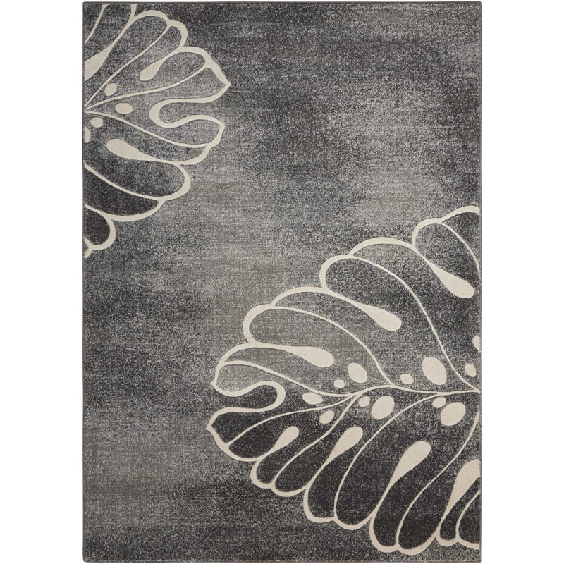 Tapis gris Ashli, Rectangle 9 pi 3 po x 12 pi 9 po
