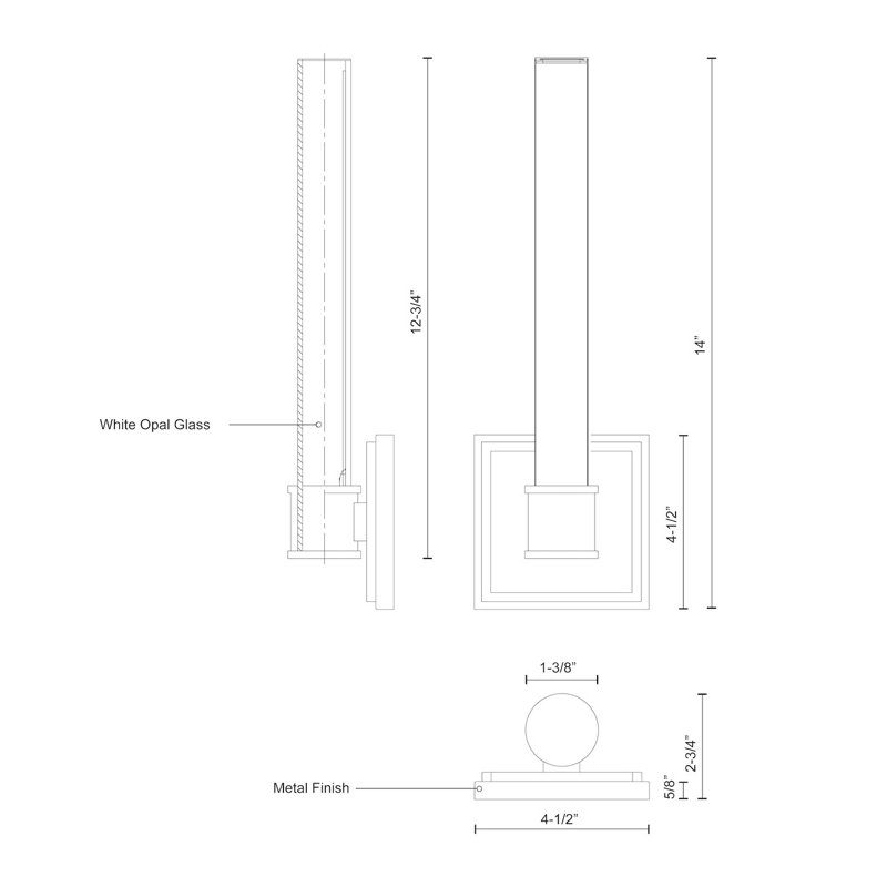 Rona 1 - Light LED Wallchiere, Brushed Nickel
