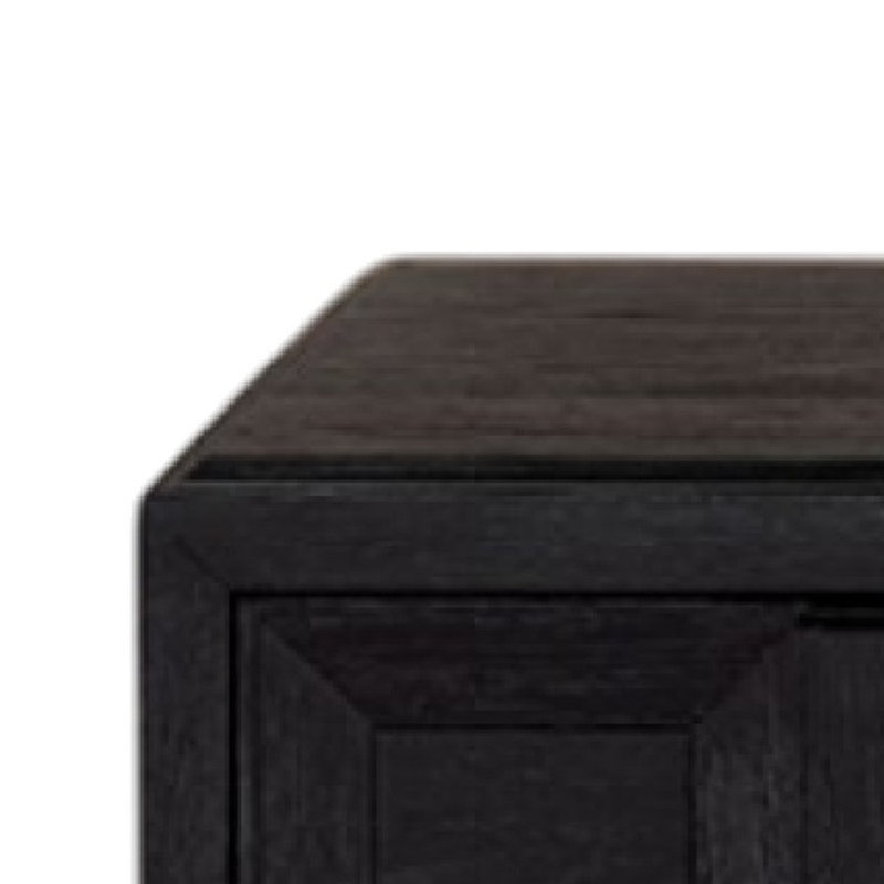 Table basse Kizie, tiroirs, roulettes, 54 po, Noir