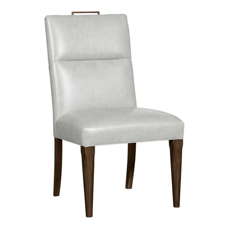Thom Filicia Home Fabric Tight Back Side Chair, Saloon Jeans, Havana