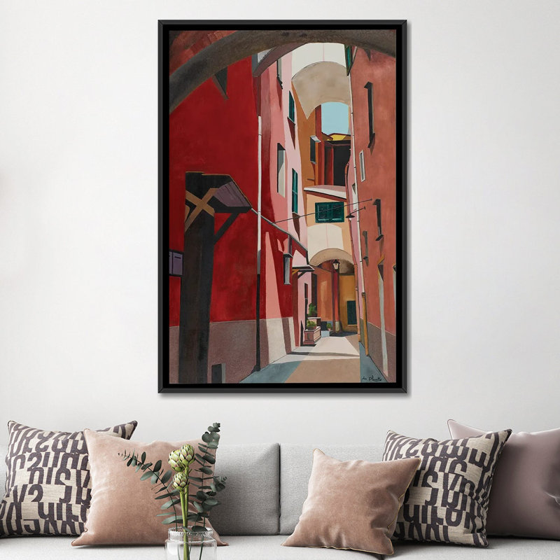 Porto Maurizio, Italy, Black Floater Framed Canvas, No Mat, 60" H x 40" W x 1.5" D