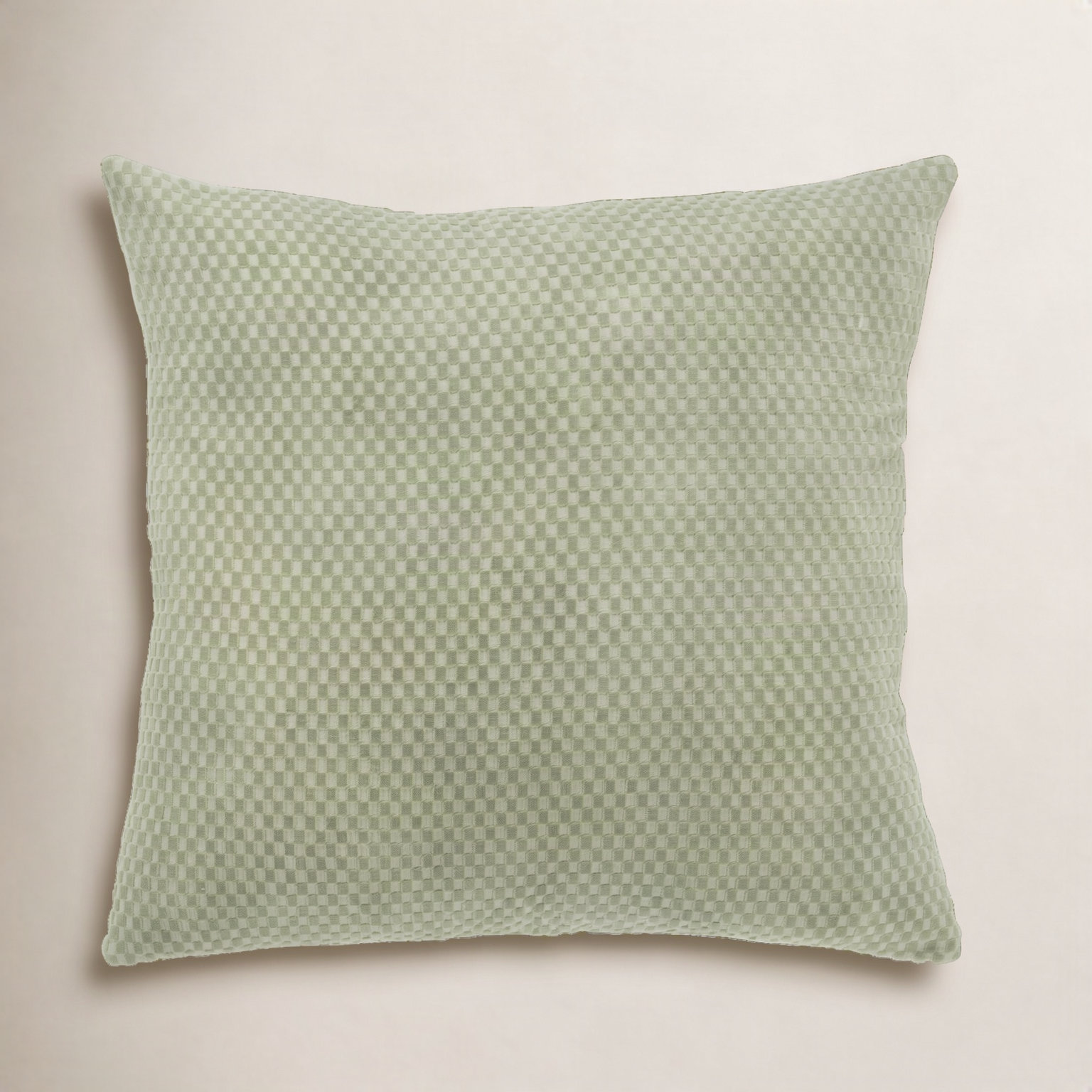 Zoya Textured Cotton Throw Pillow, Green