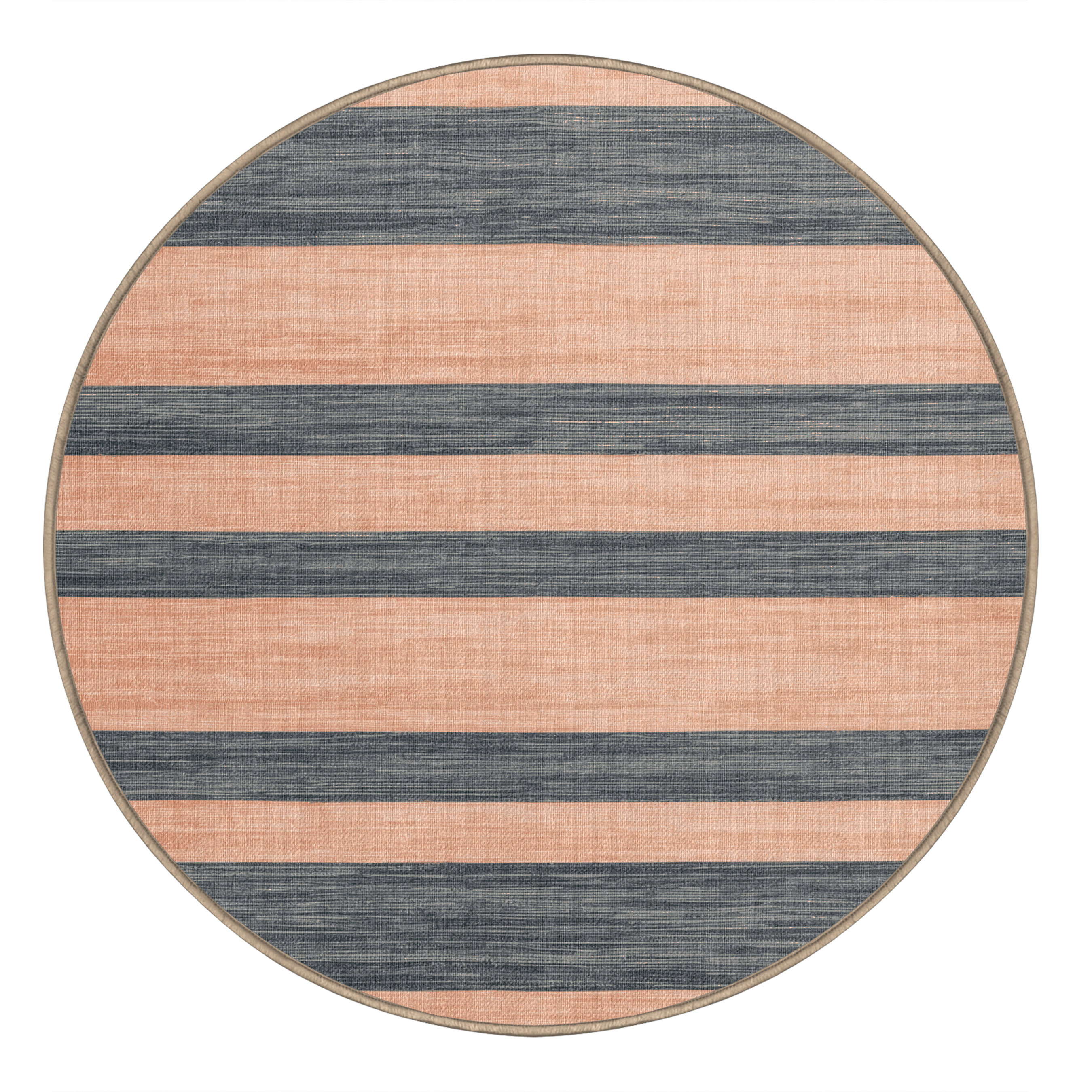 Hokku Designs Machine Washable Horizontal Stripes Beige Area Rug | Wayfair