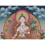 Déesse Tara blanche (Thangka sans brocart) | Peinture bouddhiste de la divinité Thangka