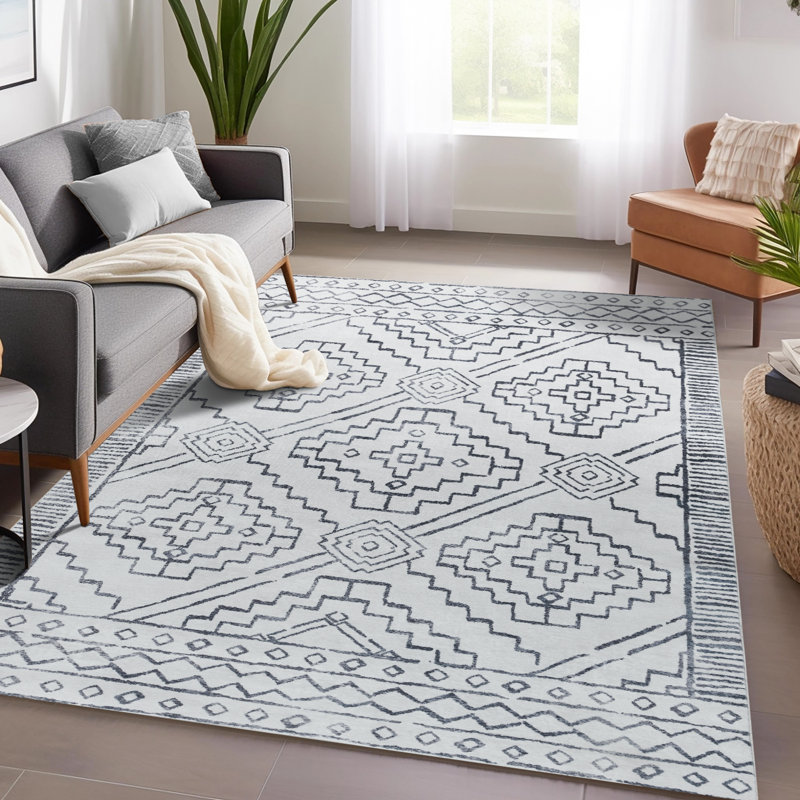 Kevontre Chenille Mashine Washable Vintage Indoor Arae Rug with Non-Slip Backing for Bedroom Living Room Kitchen Entryway