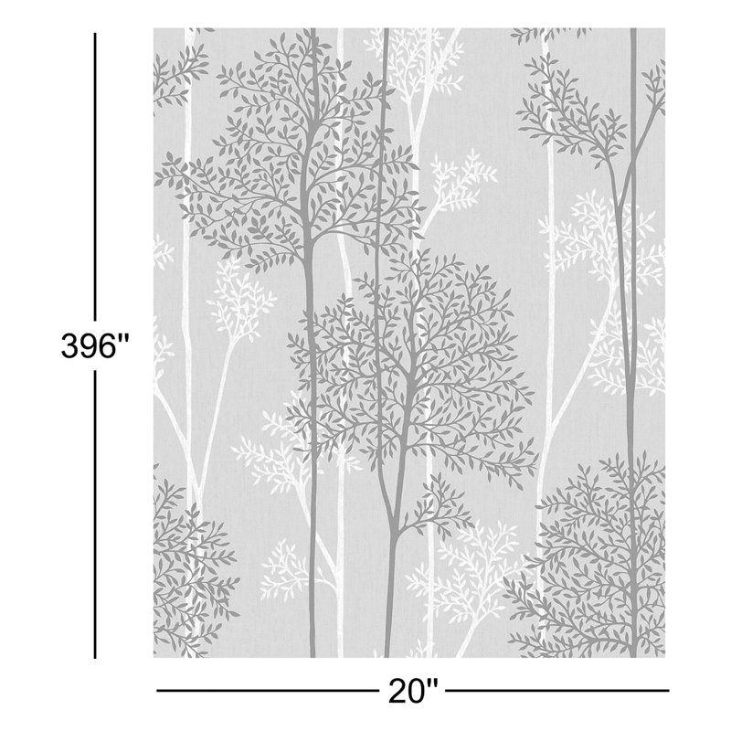 Innocence Floral Shimmer Wallpaper Roll, Grey