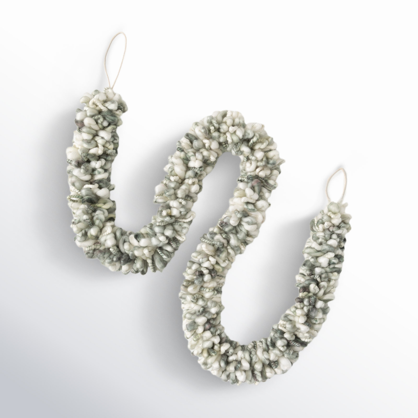 70" Gray Fabric Novelty Garland
