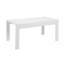 Table basse d'extérieur 43 po en aluminium et rectangulaire WPC toutes saisons, mobilier de patio blanc moderne pour terrasse, jardin et bord de piscine