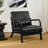 Bradley Faux Leather Armchair-2143334069