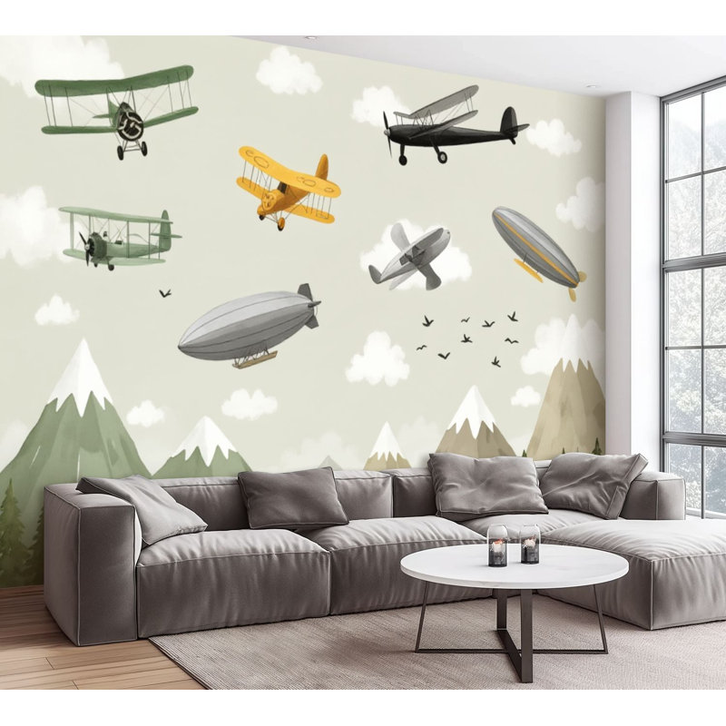 Animaux, papier peint auto-adhésif mural 100% H 100 po x l 144 po, adhésif pour enfants, L 144 po x l 100 po