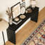 Console 65 pouces en placage de bois massif rustique-1987305594