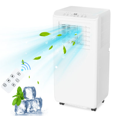 8000 BTU Portable AC 3-in-1 Cooling Dehumidifier Fan 350 Sq Ft Remote 24H Timer Energy Efficient for Bedroom Office