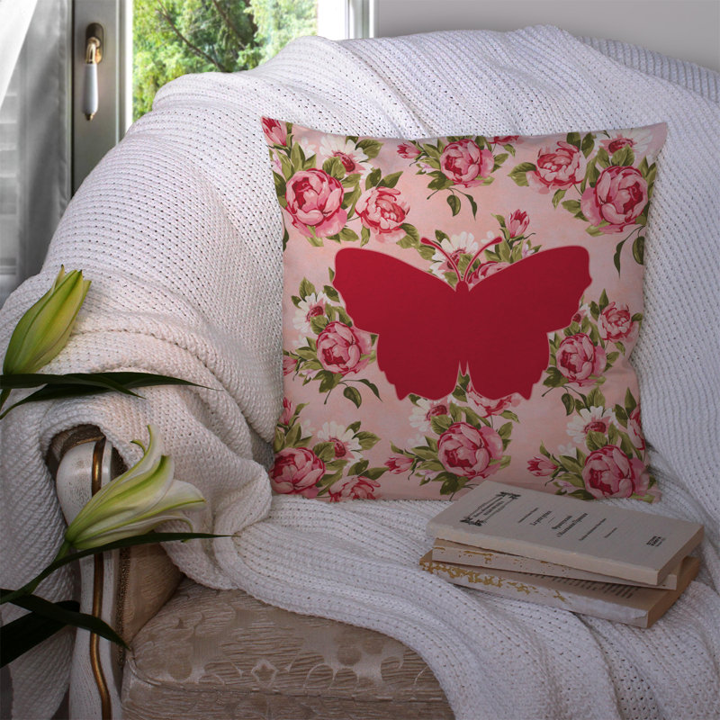  Coussin Butterfly Shabby Elegance, Rose