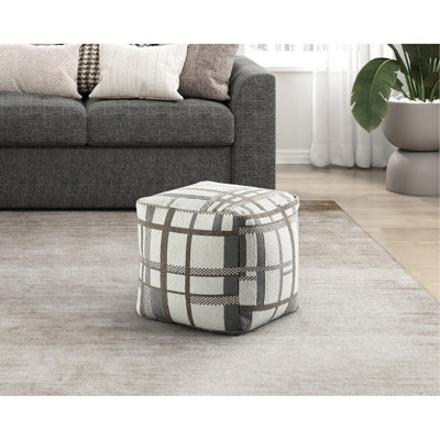 Repose-pieds carré recouvert de tissu - antidérapant, h 16 po, capacité de poids de 300 lb, repose-pieds moderne multicolore 16 po x 16 po x 16 po