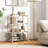 4-Tier Solid Wood Shoe Rack with Slatted Open Shelves