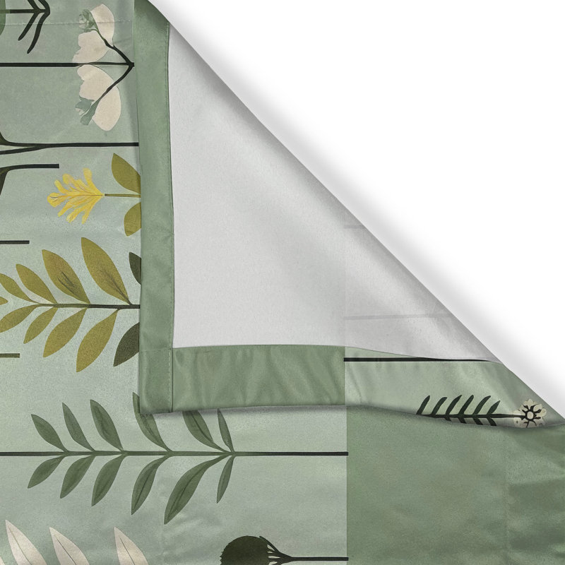 Floral Kitchen Curtain, 55" W x 36" L