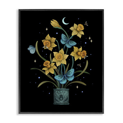 «Mystical March Daffodils», estampe numérique, conception par Episodic Dessins