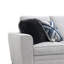 Canapé Eny, 4 coussins décoratifs, chenille gris clair, pieds noirs, 84 pouces-130982434