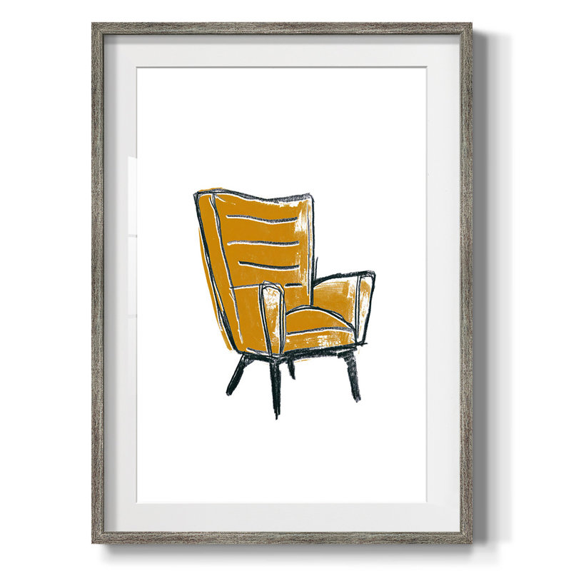 Take a Seat III -Framed Print, 25.5" H x 17.5" W, Distressed
