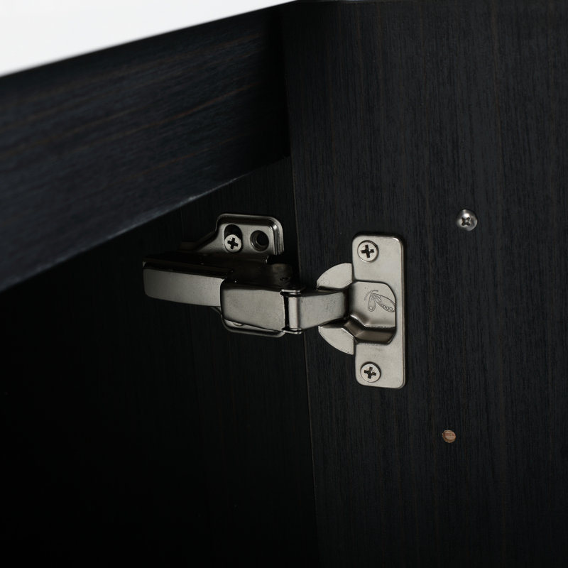 Meuble-lavabo autoportant 24 po - Châtaignier noir avec porte de rangement facile 24 po