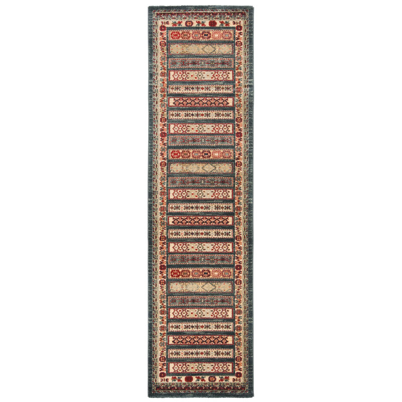 Joppatowne Hand Loomed Wool Southwestern Rug, Runner 2'3" x 8'
