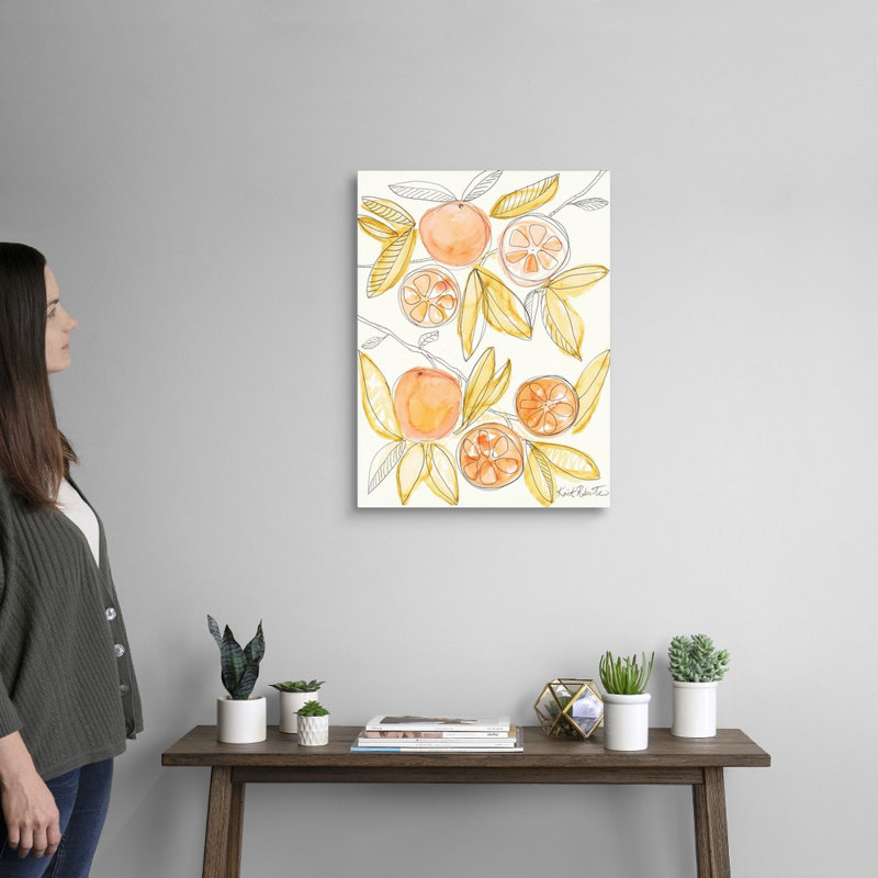 Reproduction d’art sur toile orangée « you glad I Don’t say Tomato » par Kait Roberts, Toile tendue