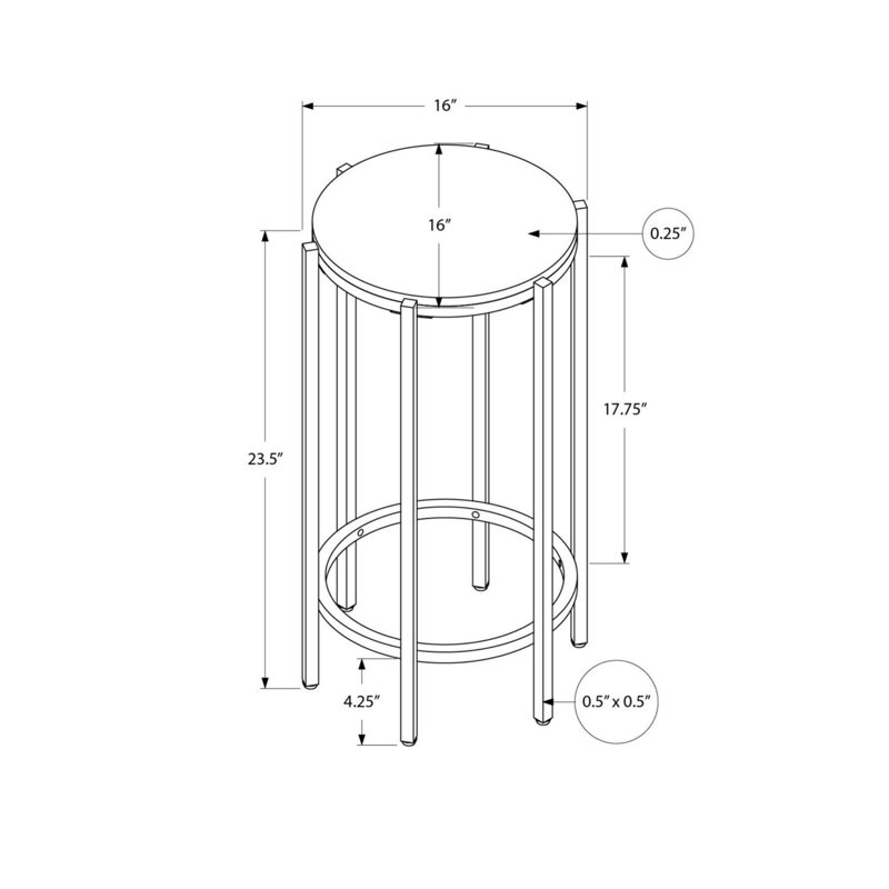 Table d'appoint contemporaine, Noir
