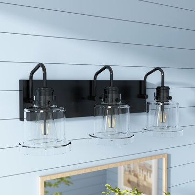 Beaupre 23 in. 3-Light Classic Dimmable Vanity Light with Clear Glass Shade