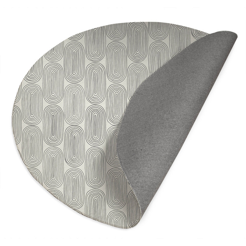 Tapis d'extérieur antidérapant Earthy Embrace, Rond 5 pi