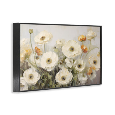 Reproduction d'art giclée blanche par renoncules blanches par Petals Prints Design