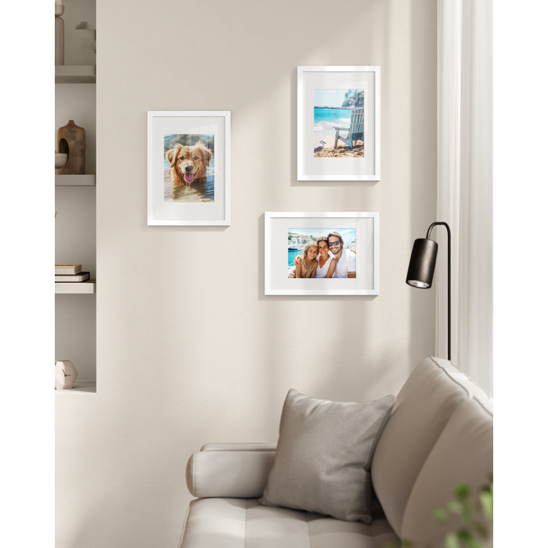 Picture Frame - Set of 3, White