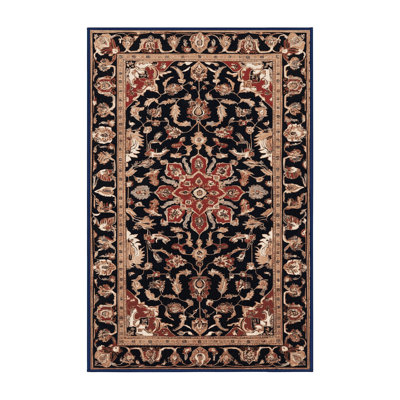 Machine Washable Persian Purple Area Rug