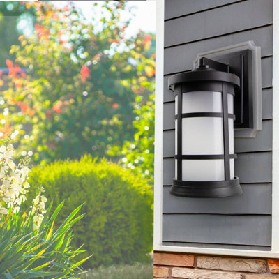 Solus Artisan Cylinder Outdoor Wall Mount Fixture with Frosted Acrylic Lens
