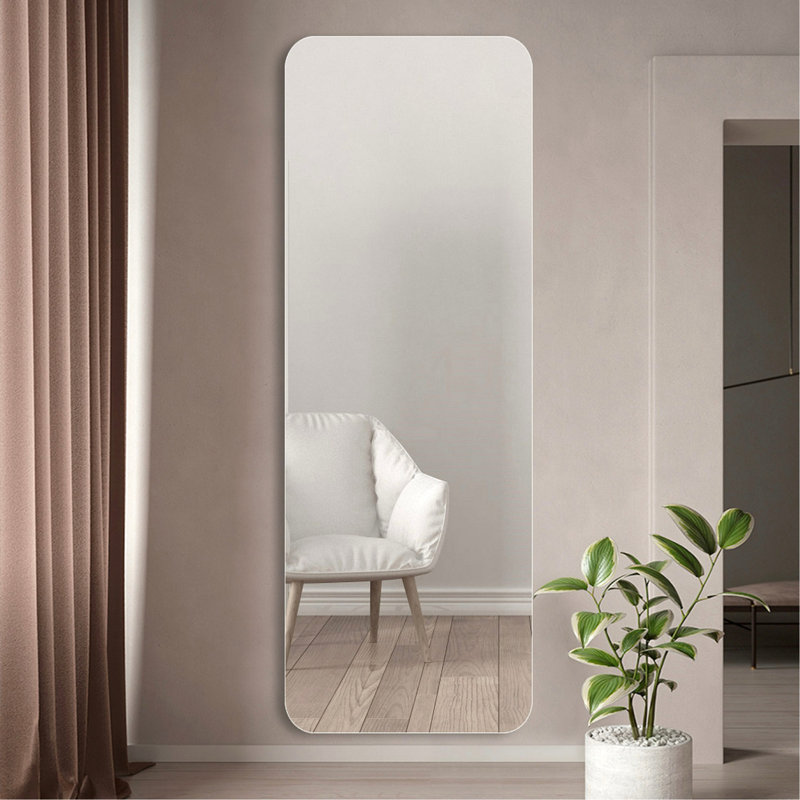 56X15inch Wall-Mounted Round-Angle Dressing Mirror High-Quality 5Mm Silver Mirror  Explosion-Proof Glass