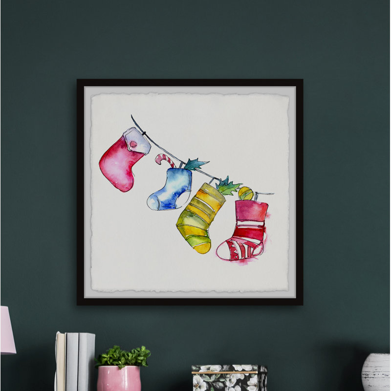 Here Comes Santa - Single Picture Frame Painting, 81cm H x 81cm W x 3.81cm D