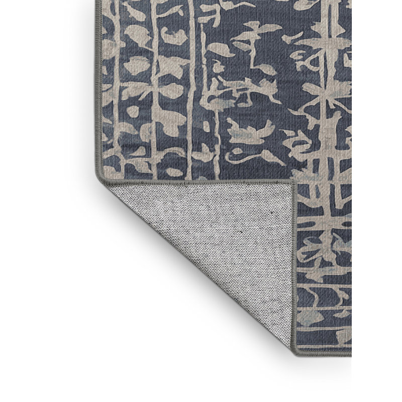 Tapis gris lavable à la machine, Carré 7 pi
