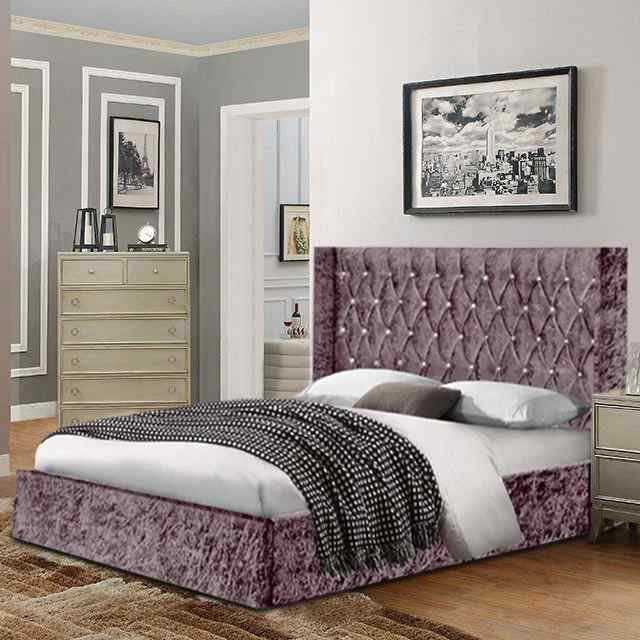 Upholstered Bed, Single (3'), Pink