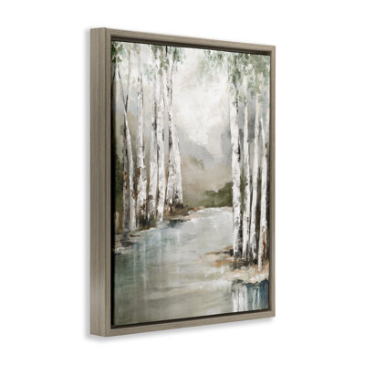 Cadre flottant Veil Of Silver Trunks, design par Luna Mavis