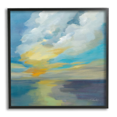 Pacific Light Sea Painting Framed Giclee Art Design By Silvia Vassileva