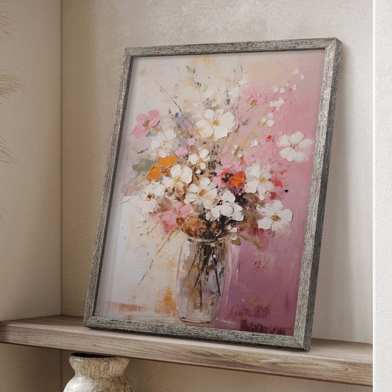 Reproduction encadrée FLORAL Series CCCCLLII - bois massif