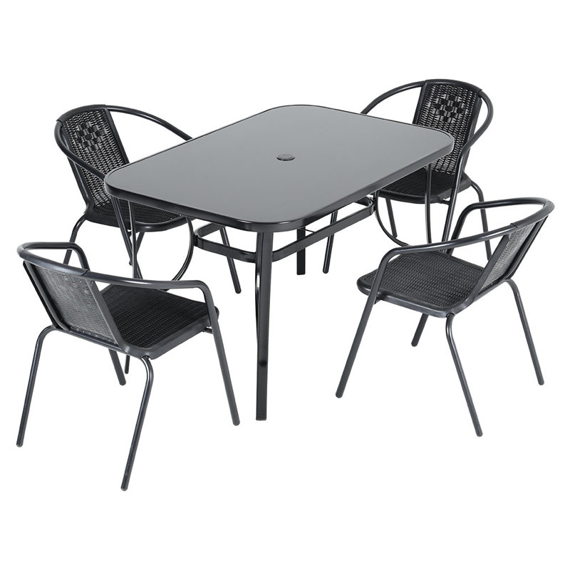 Shenzhen 4 Seater Dining Set, 70cm H x 120cm L x 80cm W