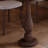 Nut-brown Half-circle Solid Wood Dining Table-134969417