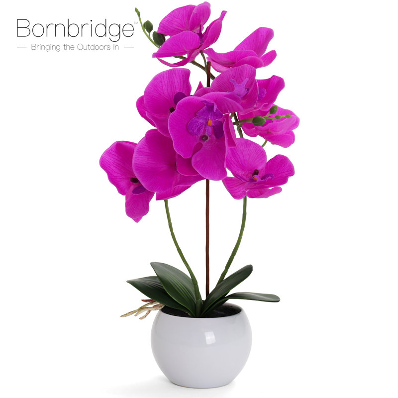 Orchidée artificielle dans un vase, Violet