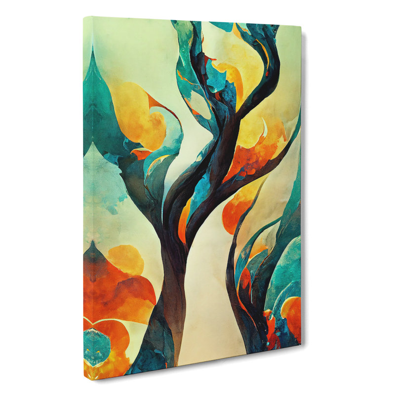Winding Abstract Tree No.1 - Wrapped Canvas Painting, 60cm H x 40cm W x 3cm D