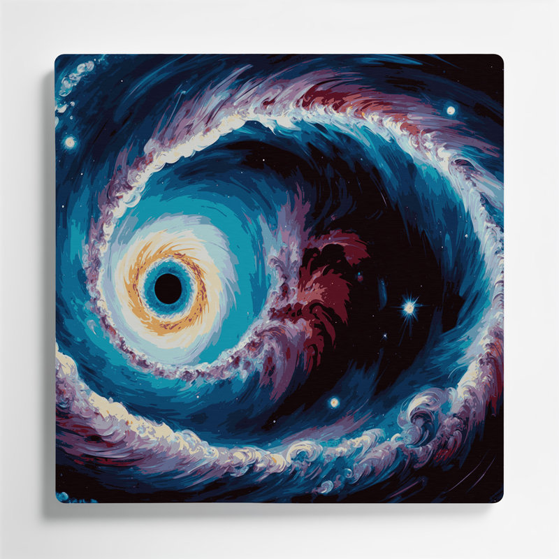 Art mural en métal mauve Space Helix, H 16 po x l 16 po
