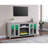 Ellington 70"W Light Gray Finish Fireplace TV Stand Console With Heater, LED Light, Cabinets, Shelves