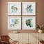 Fox on Blue - Ensemble de 4 peintures sur toiles encadrées-324437514-324437509