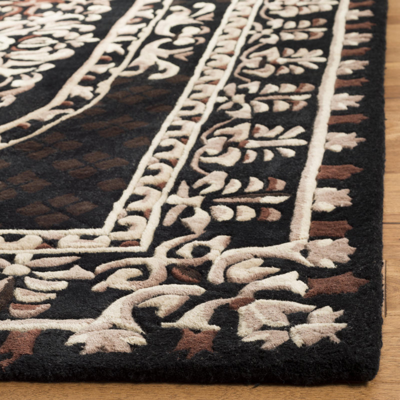 Lenora Naples Hand Tufted Wool Pile Oriental Rug, Rectangle 2' x 3'