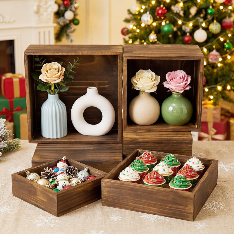 Présentoir à gâteaux en bois 6 pièces