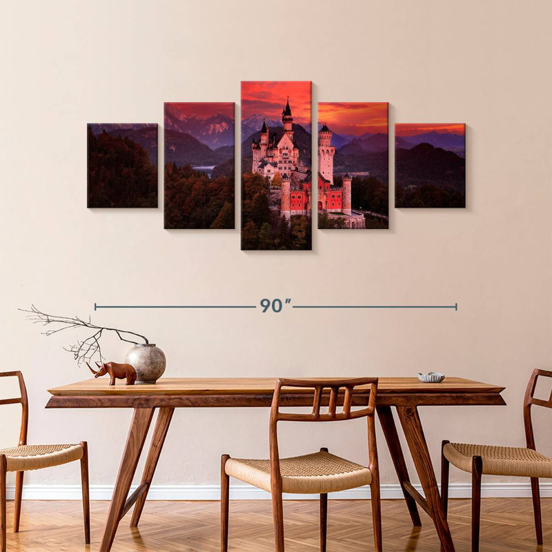 Neuschwanstein Castle, 42" H x 92" W